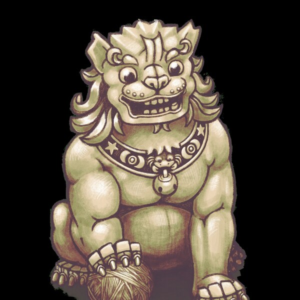 Foo Dog Guardian Lion Sticker