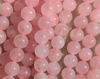 Pink Agate 9mm Round Bead | Pink Beads | Pink Agate Beads