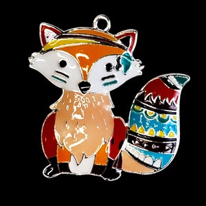 Fox Animal Pendants | Fox Jewelry | Fox Bubblegum Pendants | Colorful Fox Pendants | Pack of Ten (10) pendants