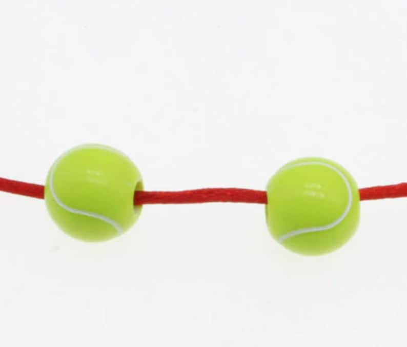 Tennis Ball Beads Tennis Beads Big Hole Beads Large Hole - Etsy