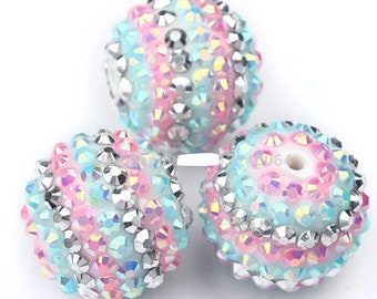 20mm bead | Rhinestone Bead | Rhinestone Bubblegum Bead | DIsco Ball Beads | Disco Beads | Easter Beads | Baby Beads | Bumpy Beads