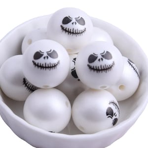 20mm Halloween Beads | Bubblegum Beads | Ghost Beads | Spooky Beads | Scary Beads | Ghoul Beads