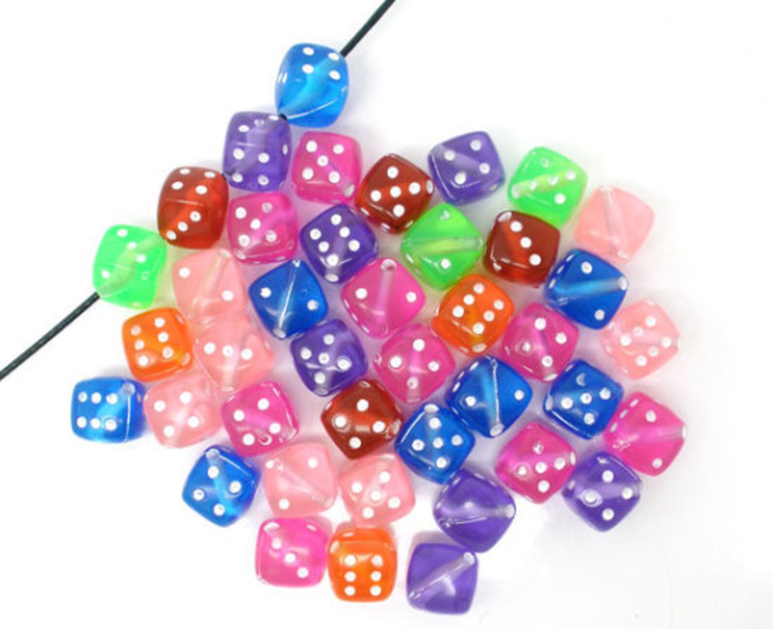 8mm Plastic Dice Beads 8mm Dice Beads Gambling Beads Etsy