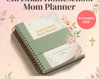 Homeschool Mom Planner Printable — Christian Homeschool Planning Pages Daily Weekly Monthly Digital Download