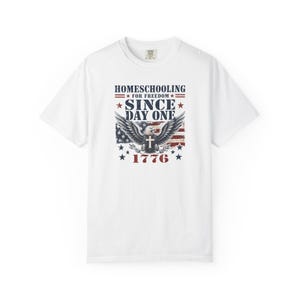 Homeschooling for Freedom Shirt — Christian Mom Shirt Patriotic Homeschool Comfort Colors Tee Gift image 6