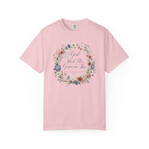 God Shed His Grace on Thee Shirt — Christian Mom Shirt Patriotic Homeschool Comfort Colors Tee image 5