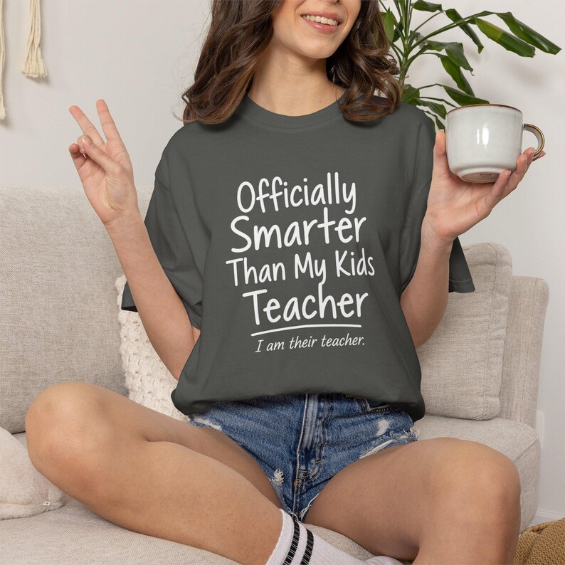 Homeschool Mom Shirt — Officially Smarter Than My Kids Christian Mom Comfort Colors Tee Gift for Her image 8
