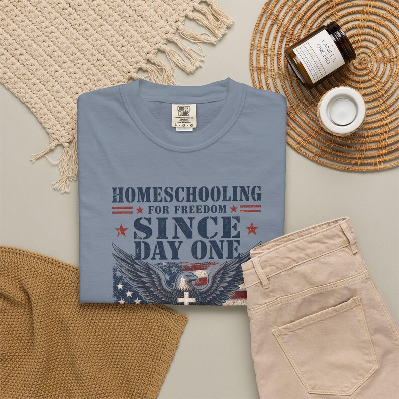 Homeschooling for Freedom Shirt — Christian Mom Shirt Patriotic Homeschool Comfort Colors Tee Gift image 13