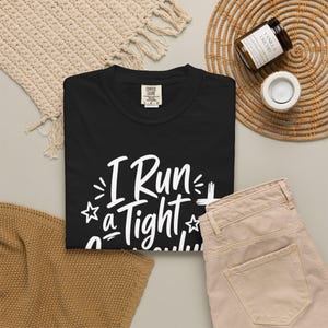 Homeschool Mom Shirt — I Run a Tight Curriculum Praise God Christian Mom Comfort Colors Tee image 3