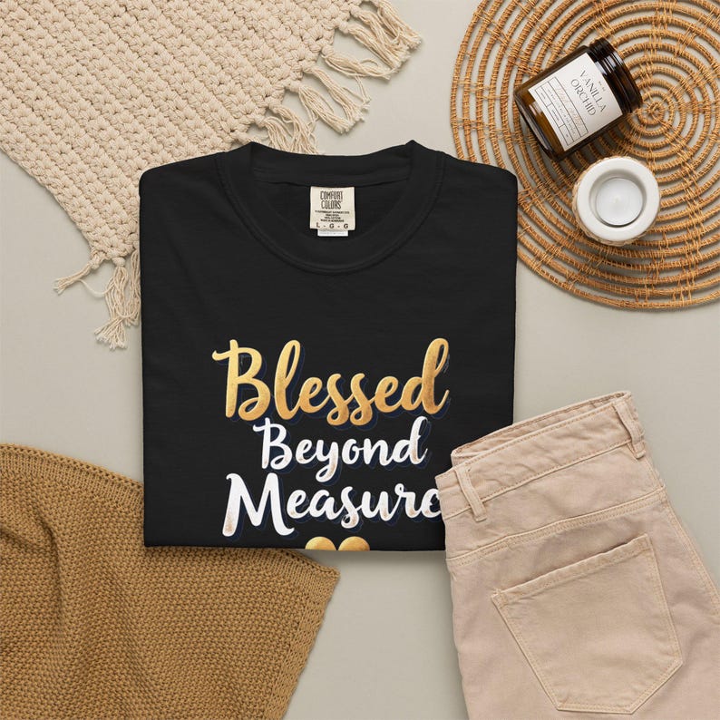Blessed Beyond Measure Shirt — Christian Mom Shirt Homeschool Mom Comfort Colors Tee Gift for Her image 2