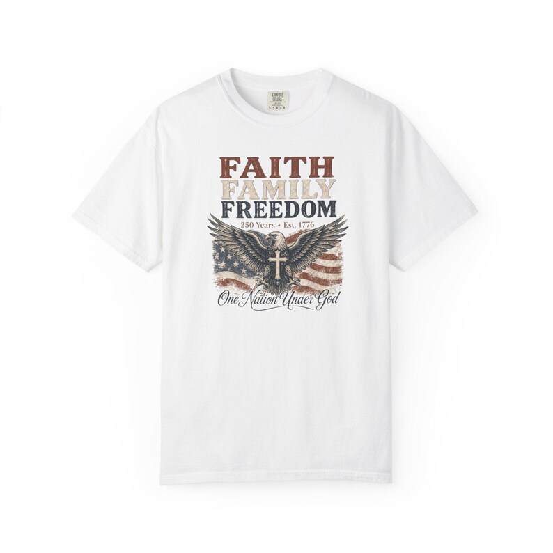 Amerika 250 Erb-Shirt - Christliche Mutter Shirt Vaterländische Schule Komfort Farben T-Shirt Geschenk Bild 13