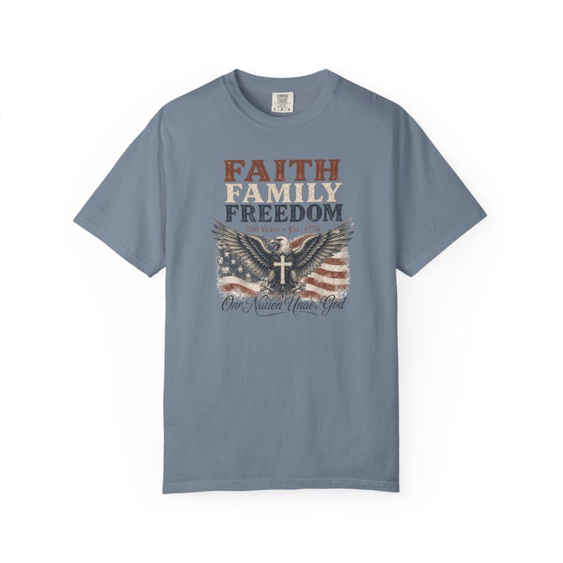 Amerika 250 Erb-Shirt - Christliche Mutter Shirt Vaterländische Schule Komfort Farben T-Shirt Geschenk Bild 15