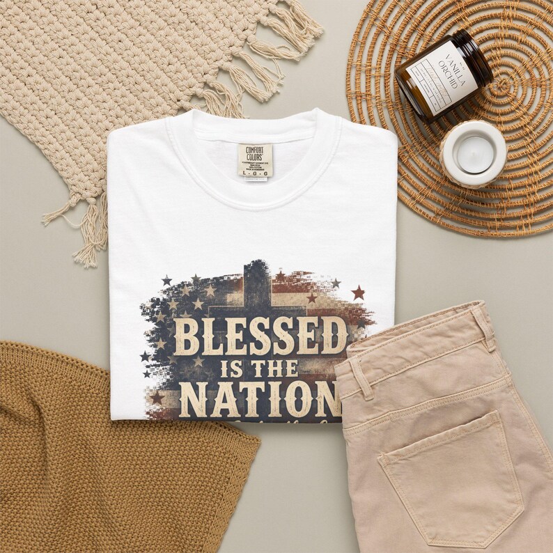 Gesegnet ist die Nation Shirt - Christliche Mutter Shirt Vaterländische Schule Komfort Farben T-Shirt Geschenk Bild 17