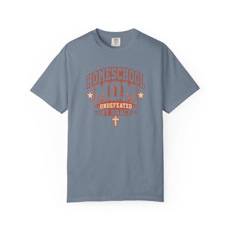 Undefeated By Grace Shirt — Christian Mom Shirt Homeschool Mom Comfort Colors Tee Gift for Her image 9