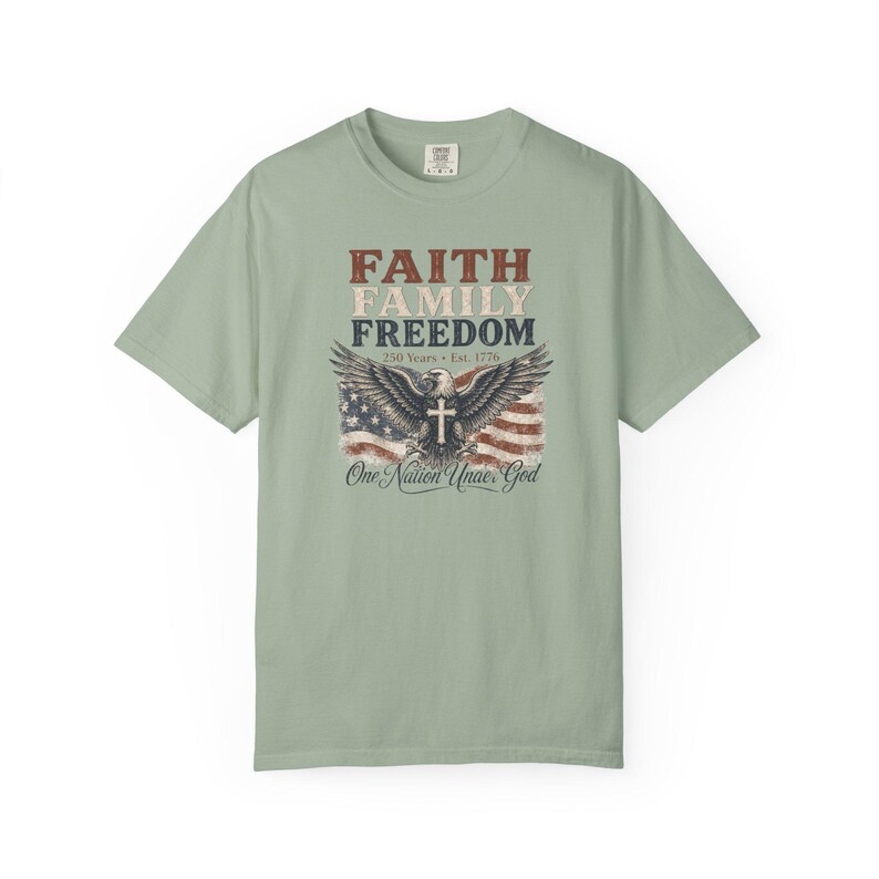 Amerika 250 Erb-Shirt - Christliche Mutter Shirt Vaterländische Schule Komfort Farben T-Shirt Geschenk Bild 2
