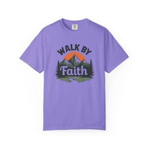 Walk By Faith Shirt — Christian Mom Shirt Homeschool Mom Comfort Colors Tee Gift for Her image 3