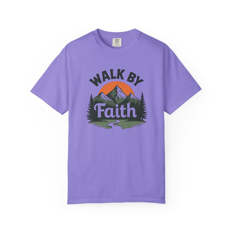 Walk By Faith Shirt — Christian Mom Shirt Homeschool Mom Comfort Colors Tee Gift for Her image 3