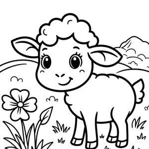 Farm Animals Coloring Book for Kids — Printable Farm Scenes Coloring Pages for Children Digital Download image 4
