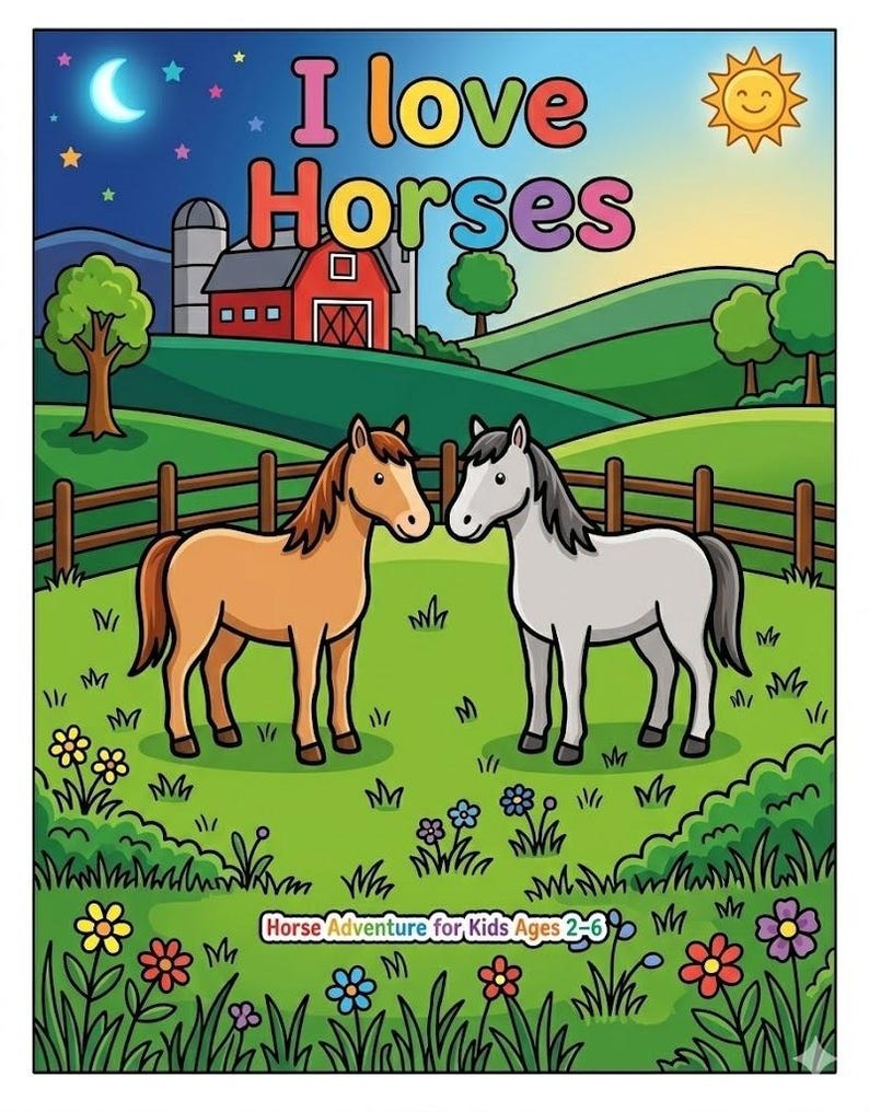 Farm Animals Coloring Book for Kids — Printable Farm Coloring Pages for Toddlers Digital Download image 3