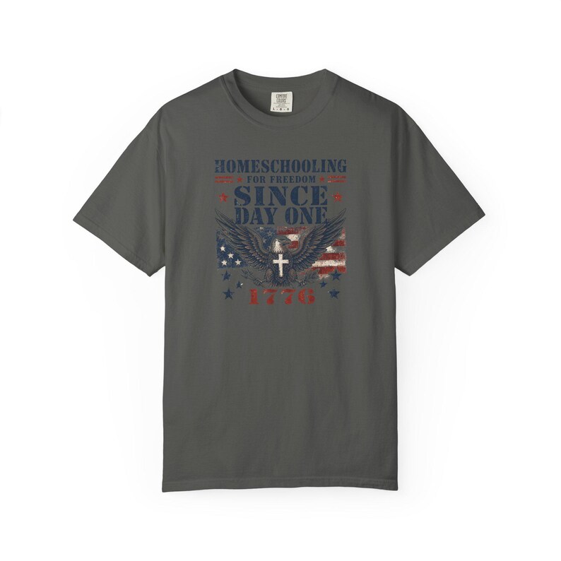 Homeschooling for Freedom Shirt — Christian Mom Shirt Patriotic Homeschool Comfort Colors Tee Gift image 9
