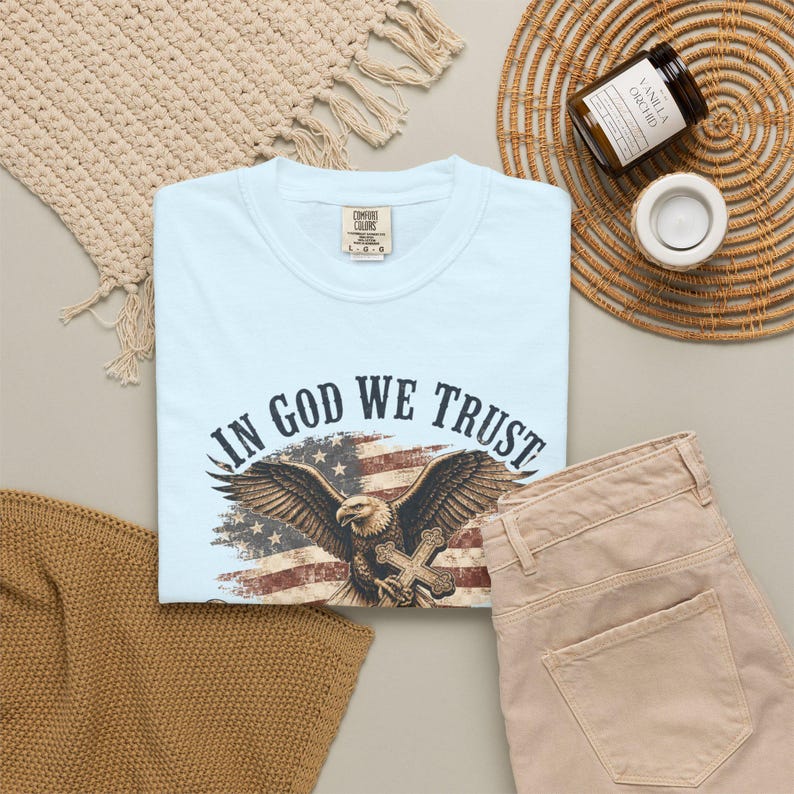 In God We Trust Shirt — Christian Mom Shirt Patriotic Homeschool Comfort Colors Tee Gift for Her image 7