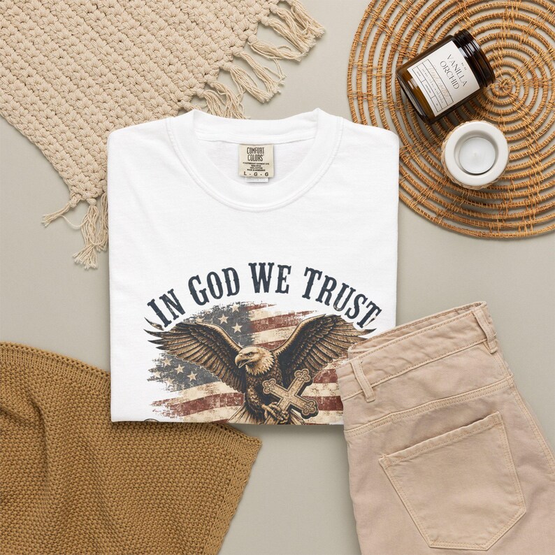 In God We Trust Shirt — Christian Mom Shirt Patriotic Homeschool Comfort Colors Tee Gift for Her image 15
