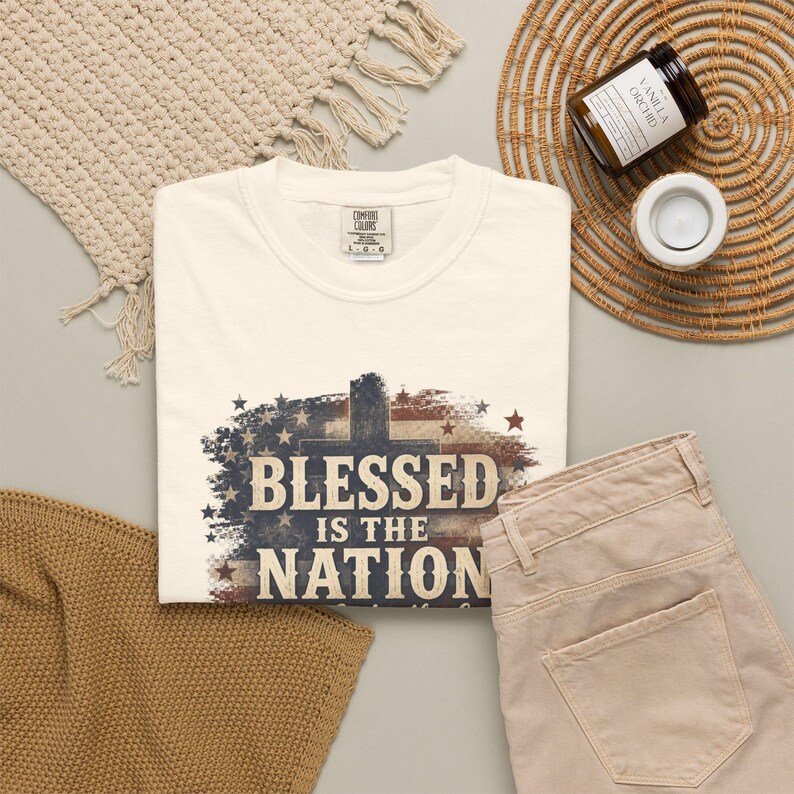 Gesegnet ist die Nation Shirt - Christliche Mutter Shirt Vaterländische Schule Komfort Farben T-Shirt Geschenk Bild 14