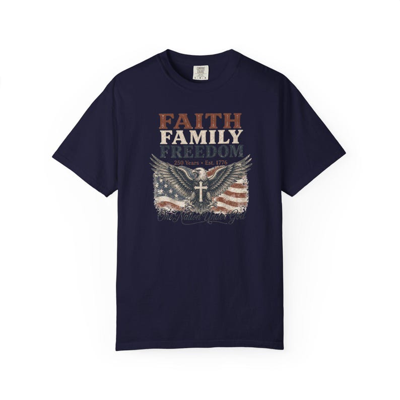 Amerika 250 Erb-Shirt - Christliche Mutter Shirt Vaterländische Schule Komfort Farben T-Shirt Geschenk Bild 11