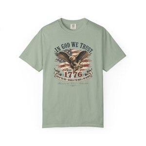 In God We Trust Shirt — Christian Mom Shirt Patriotic Homeschool Comfort Colors Tee Gift for Her image 3