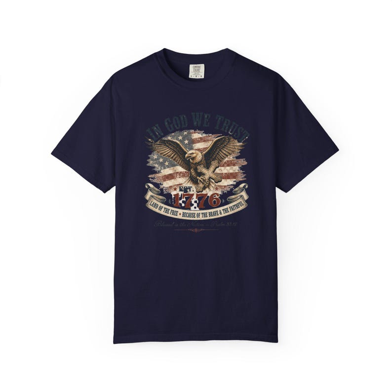In God We Trust Shirt — Christian Mom Shirt Patriotic Homeschool Comfort Colors Tee Gift for Her image 19
