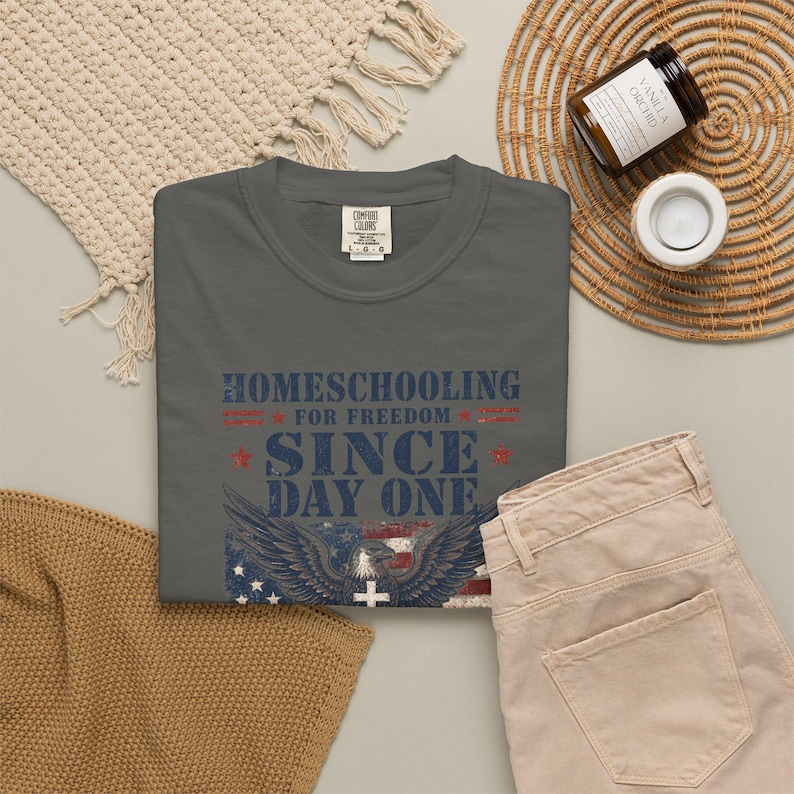 Homeschooling for Freedom Shirt — Christian Mom Shirt Patriotic Homeschool Comfort Colors Tee Gift image 10
