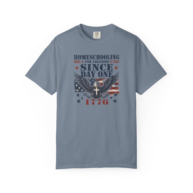Homeschooling for Freedom Shirt — Christian Mom Shirt Patriotic Homeschool Comfort Colors Tee Gift image 12