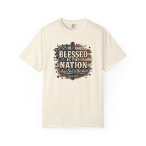 Gesegnet ist die Nation Shirt - Christliche Mutter Shirt Vaterländische Schule Komfort Farben T-Shirt Geschenk Bild 13