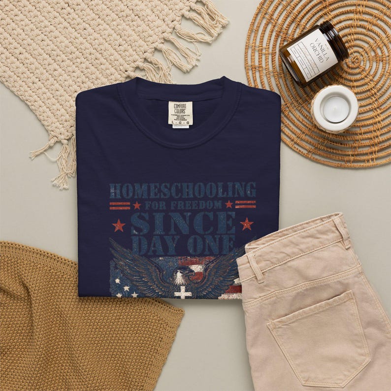 Homeschooling for Freedom Shirt — Christian Mom Shirt Patriotic Homeschool Comfort Colors Tee Gift image 4