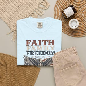 Amerika 250 Erb-Shirt - Christliche Mutter Shirt Vaterländische Schule Komfort Farben T-Shirt Geschenk Bild 6