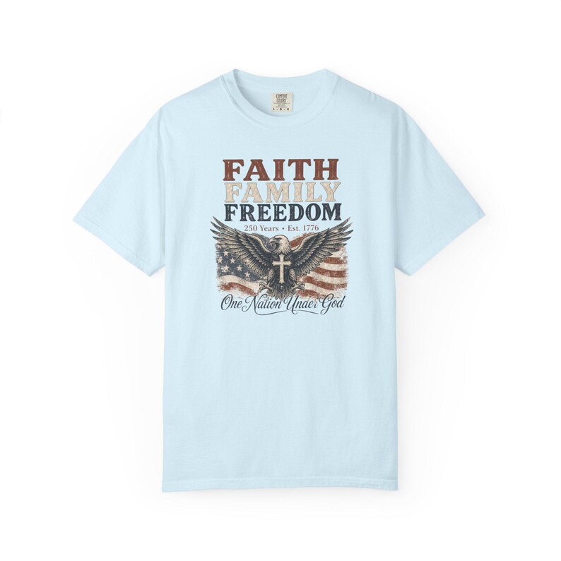 Amerika 250 Erb-Shirt - Christliche Mutter Shirt Vaterländische Schule Komfort Farben T-Shirt Geschenk Bild 5