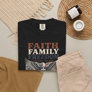 Amerika 250 Erb-Shirt - Christliche Mutter Shirt Vaterländische Schule Komfort Farben T-Shirt Geschenk Bild 12