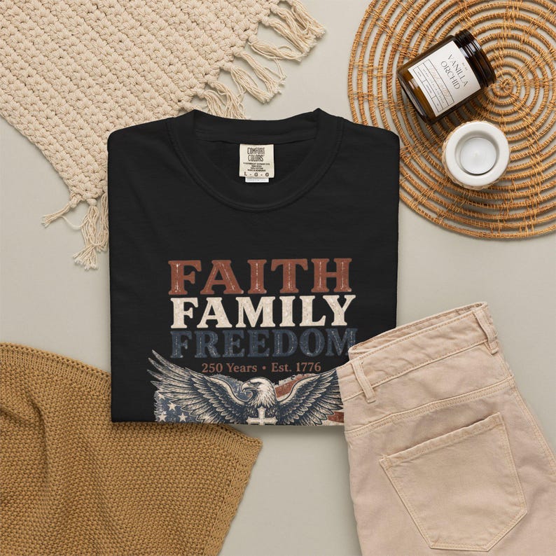 Amerika 250 Erb-Shirt - Christliche Mutter Shirt Vaterländische Schule Komfort Farben T-Shirt Geschenk Bild 12