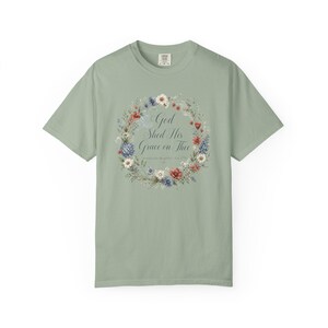 God Shed His Grace on Thee Shirt — Christian Mom Shirt Patriotic Homeschool Comfort Colors Tee image 11