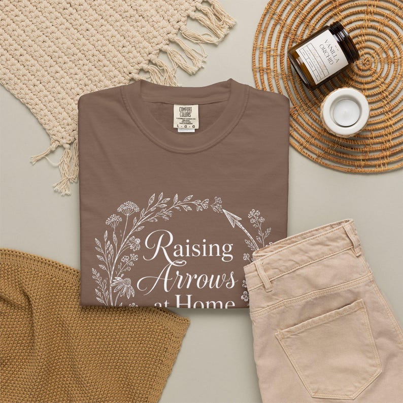 Raising Arrows at Home Shirt — Christian Mom Shirt Homeschool Mom Comfort Colors Tee Gift for Her image 7