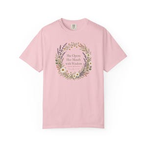 She Opens Her Mouth with Wisdom Shirt — Christian Mom Shirt Homeschool Comfort Colors Tee Gift for Her image 6