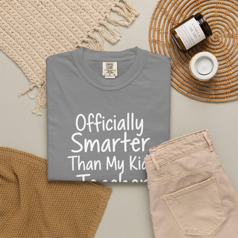 Homeschool Mom Shirt — Officially Smarter Than My Kids Christian Mom Comfort Colors Tee Gift for Her image 13