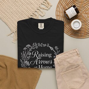 Raising Arrows at Home Shirt — Christian Mom Shirt Homeschool Mom Comfort Colors Tee Gift for Her image 4