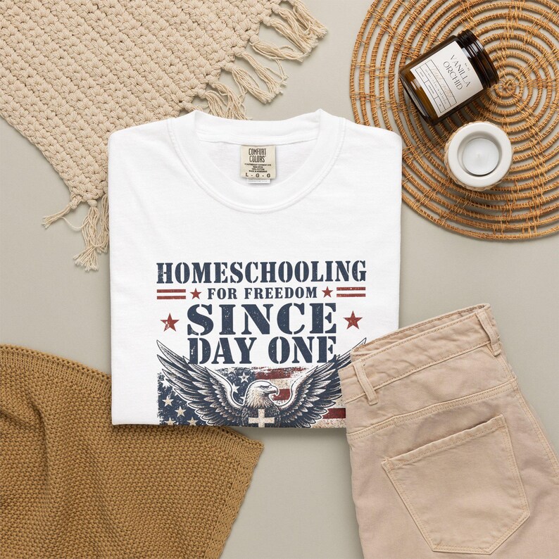 Homeschooling for Freedom Shirt — Christian Mom Shirt Patriotic Homeschool Comfort Colors Tee Gift image 7