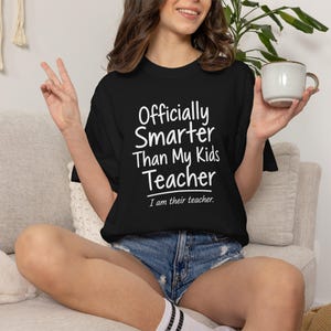 Homeschool Mom Shirt — Officially Smarter Than My Kids Christian Mom Comfort Colors Tee Gift for Her image 5