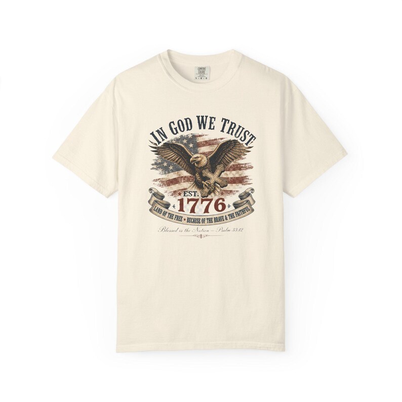 In God We Trust Shirt — Christian Mom Shirt Patriotic Homeschool Comfort Colors Tee Gift for Her image 17