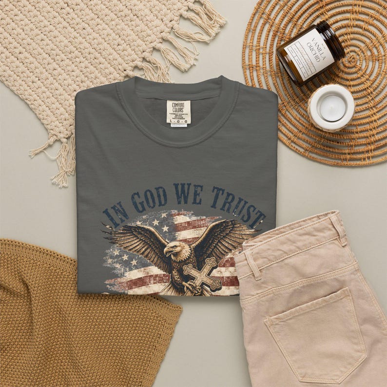 In God We Trust Shirt — Christian Mom Shirt Patriotic Homeschool Comfort Colors Tee Gift for Her image 12