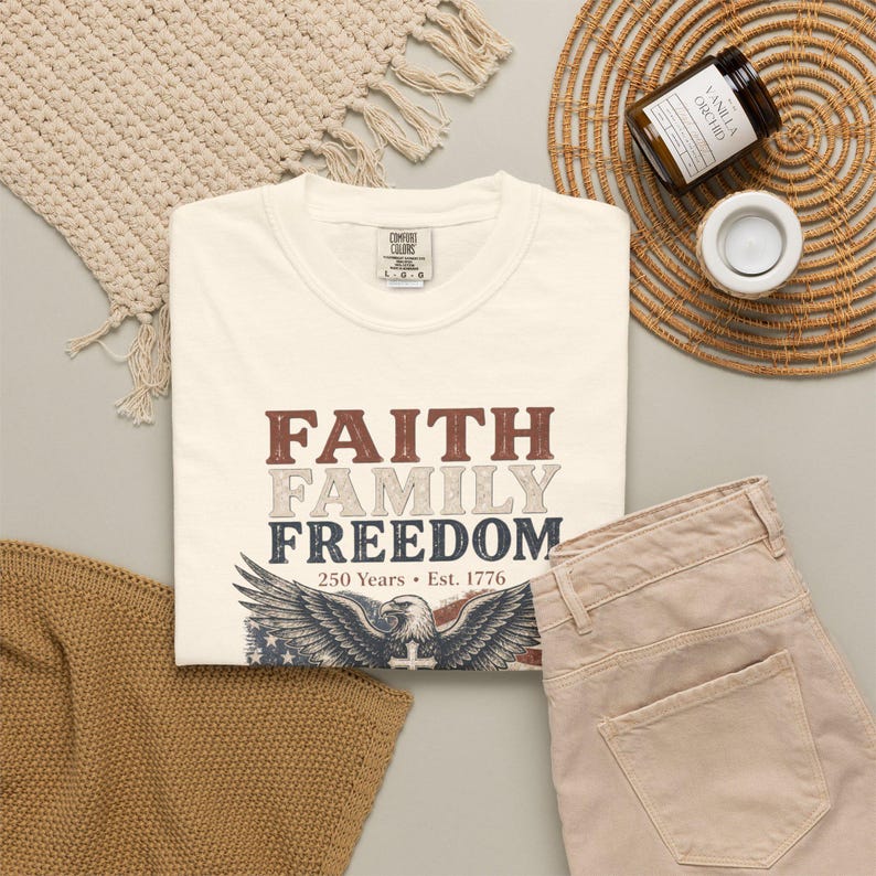 Amerika 250 Erb-Shirt - Christliche Mutter Shirt Vaterländische Schule Komfort Farben T-Shirt Geschenk Bild 9
