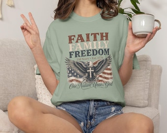 America 250 Heritage Shirt — Christian Mom Shirt Patriotic Homeschool Comfort Colors Tee Gift