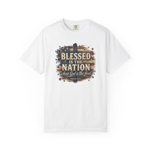 Gesegnet ist die Nation Shirt - Christliche Mutter Shirt Vaterländische Schule Komfort Farben T-Shirt Geschenk Bild 16